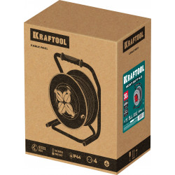 55086-30_z01 Силовой удлинитель на стальной катушке KRAFTOOL КГ 3х2.5 30м 4000Вт IP44, HEAVY DUTY