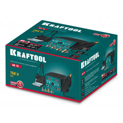 55340 Ремонтная паяльная станция KRAFTOOL KR-75, 2-в-1 100-480°С 750 Вт