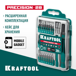 25677 Precision-28 отвертка для точных работ со сменными битами 28 предм., KRAFTOOL