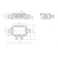 101763 Коробка распределительная герметичная MG Box M-4 IP68 (Fortisflex)