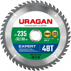 36802-235-32-48_z01 URAGAN Expert 235 х 32/30мм 48Т, диск пильный по дереву