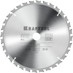 36950-300-32 KRAFTOOL Fast 300х32мм 32Т, диск пильный по дереву