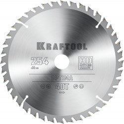 36951-254-30 KRAFTOOL Optima 254х30мм 40Т, диск пильный по дереву