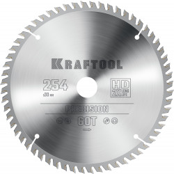 36952-254-30 KRAFTOOL PRECISION 254х30мм 60Т, диск пильный по дереву