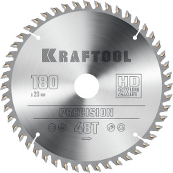 36952-180-20 KRAFTOOL PRECISSION 180х20мм 48Т, диск пильный по дереву