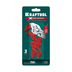 22067-S3 Сменные защитные накладки на губки KRAFTOOL Vise-Wrench, для клещей 250 мм, набор из 3-х пар