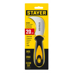 09293 Нож STAYER C-Force, для листовых и рулонных материалов, 200 мм