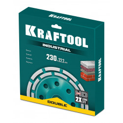 33369-230 Двухрядная алмазная чашка KRAFTOOL Double d 230 мм, INDUSTRIAL