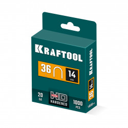 31636-14 Скобы кабельные для степлера KRAFTOOL тип 36 (L) 14 мм, 1000 шт, калибр 20GA