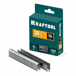 31636-14 Скобы кабельные для степлера KRAFTOOL тип 36 (L) 14 мм, 1000 шт, калибр 20GA