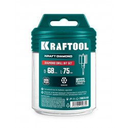 29820-68 Алмазная коронка для подрозетников KRAFTOOL DIAMOND d 68 мм (М16, рабочая глубина 75 мм, лазерная сварка)