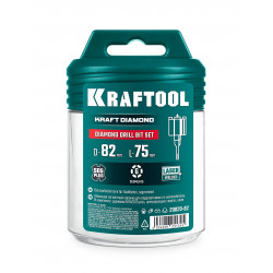 29820-82 Алмазная коронка для подрозетников KRAFTOOL DIAMOND d 82 мм (М16, рабочая глубина 75 мм, лазерная сварка)