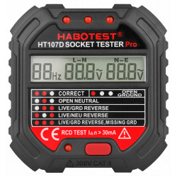 Тестер розеток и УЗО Habotest HT107D