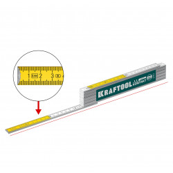 34729 Профессиональный складной деревянный метр KRAFTOOL PRO-90 Kontakt, 2.4 м