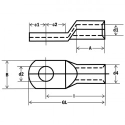 290468 Кабельный наконечник под опрессовку DIN 46235, луженый (ТМЛ) 120M20 (Haupa)