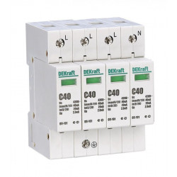 Ограничитель перенапряжения ОП-101 4п 40кА C 420В DEKraft 18018DEK