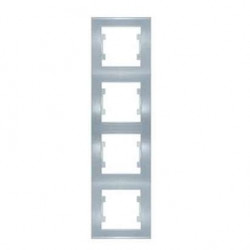 Рамка 4-м Бриллиант верт. серебр. UNIVersal 7949742