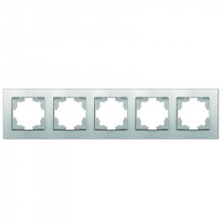 Рамка 5-м Афина универс. серебр. Universal A1042-S