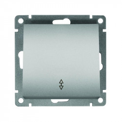 Переключатель проходной 1-кл. СП Афина 10А IP20 механизм серебр. Universal A0025-S