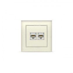 Розетка компьютерная 2-м Бриллиант сл. кость UNIVersal 1080