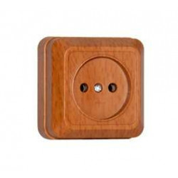 Розетка 1-м ОП Олимп 16А IP20 без заземл. еврослот бук UNIVersal 7946789