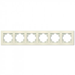 Рамка 6-м Афина универс. сл. кость (ivory) Universal A1043-I