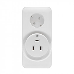 Розетка 2-м комбинированная для электроплиты 32А + розетка с/з 16А 250В бел. Universal 5310