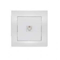 Розетка телефонная 1-м СП Бриллиант бел. UNIVersal 7947564