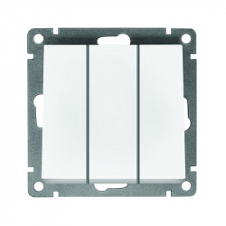 Выключатель 3-кл. СП Афина 10А IP20 механизм бел Universal A0043