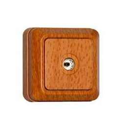 Розетка телевизионная тупиковая TV 1-м ОП Олимп 4-2400МГц 75Ом бук (еврослот) UNIVersal 7946772