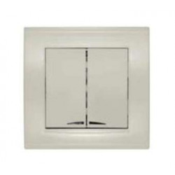 Выключатель 2-кл. СП Бриллиант 10А IP20 с подсветкой сл. кость UNIVersal 7948639