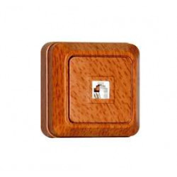 Розетка телефонная 1-м ОП Олимп RJ12 1А бук еврослот UNIVersal 7946765