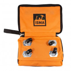 ISMA-FN209-4 Сумка хозяйственная на 4 колесах с ручками и боковым карманом(140х265х460мм, карман-190х300мм, O колес-39мм) ISMA