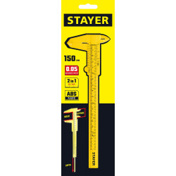 3440_z02 Штангенциркуль пластмассовый STAYER STANDARD, 150 мм