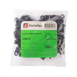 103928 Скоба пластиковая СНК 5 (черн) (100шт) (Fortisflex)