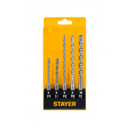 Набор буров SDS-plus STAYER HERCULES-4Х 5 шт: 5/6x110, 6/8/10x160 мм, PROFESSIONAL 29290-H5