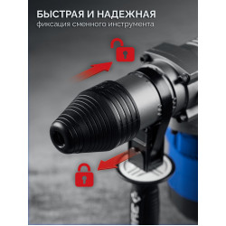 ЗПМ-40-1300 ЭВ Перфоратор SDS-Max ЗУБР 40 мм, 1300 Вт, АВТ, Профессионал