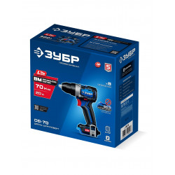 DB-70 Бесщеточная дрель-шуруповерт, ЗУБР 20 В, 70 Н·м, без АКБ (LMS), ПРОФЕССИОНАЛ