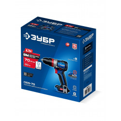 DBS-70 Бесщеточная ударная дрель-шуруповерт ЗУБР 20 В, 70 Н·м, без АКБ (LMS), ПРОФЕССИОНАЛ