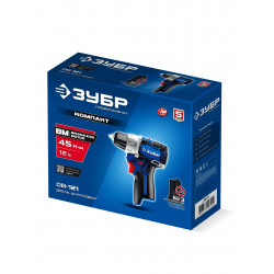 DB-121 Дрель-шуруповерт ЗУБР КОМПАКТ #1, 12 В, 45 Н·м, без АКБ (тип Т7), BRUSHLESS, Профессионал
