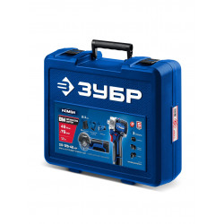 ЗУБР КОМБИ #5 набор: дрель-шуруповерт + мини УШМ + LED фонарь, BRUSHLESS, 12 В, 45 Н·м, 2 АКБ тип Т7 (4 и 2 А·ч), кейс, Профессионал (DB-125-42ABF) DB-125-42ABF