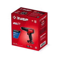 ДШУ-40 Ударная дрель-шуруповерт ЗУБР 20 В, 40 Н·м, без АКБ (LMS)