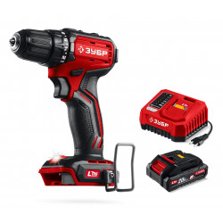 Бесщеточная дрель-шуруповерт ДБ-45-21 ЗУБР 20 В, 45 Н·м, 1 АКБ LMS (2 А·ч)