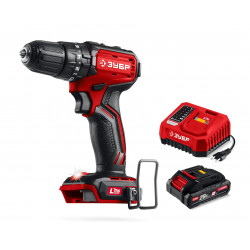 ДБУ-45-21 Бесщеточная ударная дрель-шуруповерт ЗУБР 20 В, 45 Н·м, 1 АКБ LMS (2 А·ч)