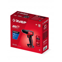 ДБУ-45-21 Бесщеточная ударная дрель-шуруповерт ЗУБР 20 В, 45 Н·м, 1 АКБ LMS (2 А·ч)
