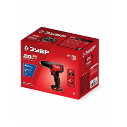ДШ-40-21 Дрель-шуруповерт ЗУБР 20 В, 40 Н·м, 1 АКБ LMS (2 А·ч)