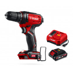 ДШ-40-21 Дрель-шуруповерт ЗУБР 20 В, 40 Н·м, 1 АКБ LMS (2 А·ч)