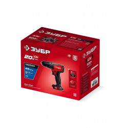 ДШУ-40-21 Ударная дрель-шуруповерт ЗУБР 20 В, 40 Н·м, 1 АКБ LMS (2 А·ч)