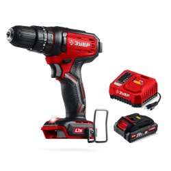 ДШУ-40-21 Ударная дрель-шуруповерт ЗУБР 20 В, 40 Н·м, 1 АКБ LMS (2 А·ч)