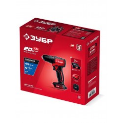 ДБУ-45-22 Бесщеточная ударная дрель-шуруповерт, сумка ЗУБР 20 В, 45 Н·м, 2 АКБ LMS (2 А·ч)